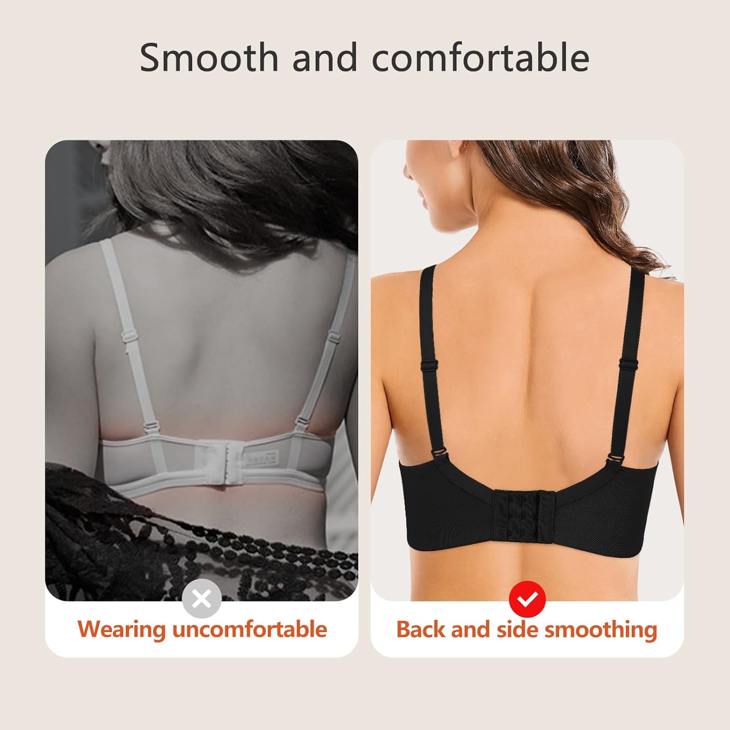 Women's Push Up Bra Add 2 Cup Sizes Super Deep V Plunge Padded Bra Comfort Support Underwire Back Smoothing Bras - Image 7
