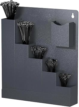 Wall Mount Cable Tie Holder 6-Pocket Storage