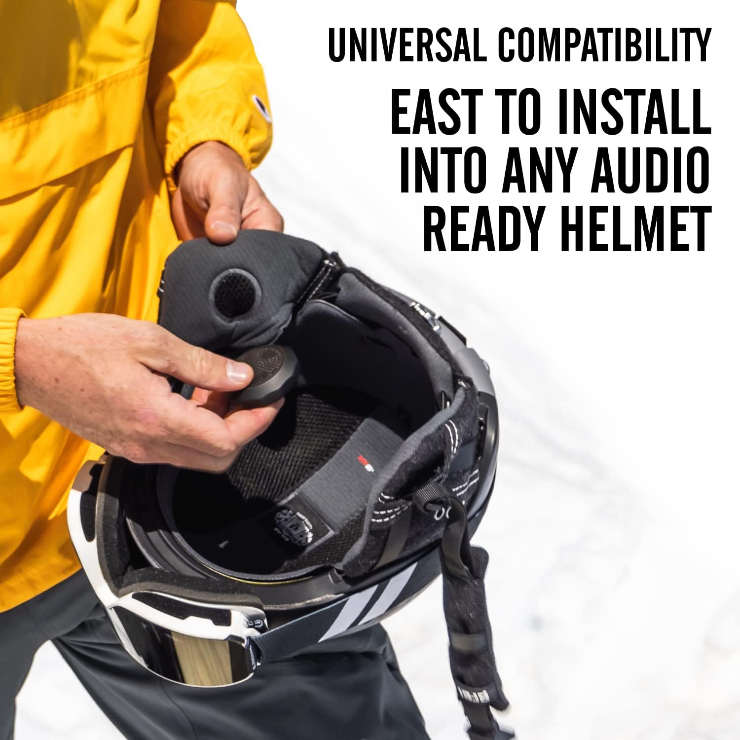 outdoor tech chips ultra 2 0 universal helmet audio premium helmet bluetooth headset true wireless snow helmet audio easy touch controls comp