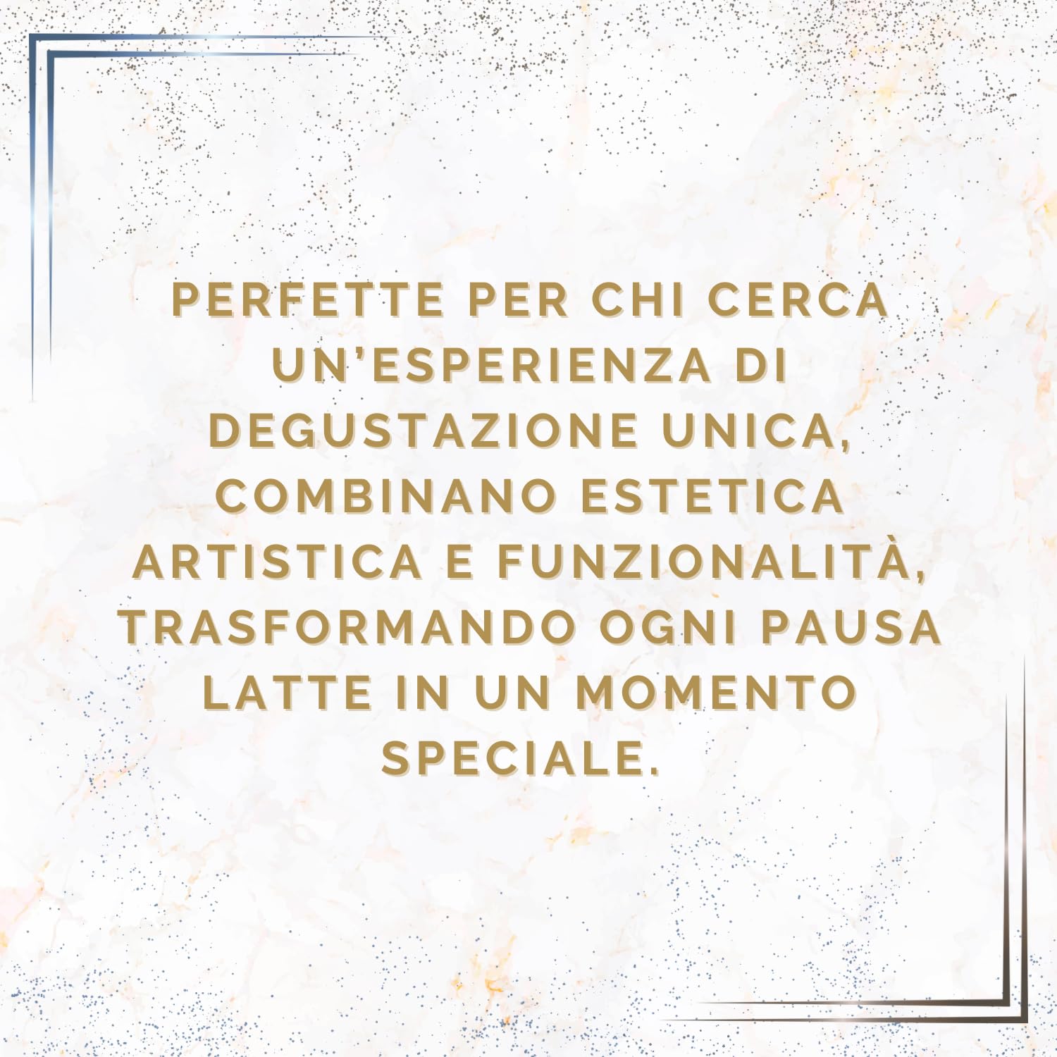Set 4 Pezzi Tazze Eleganti Idea Regalo da Latte Porcellana 400 ml con Forma Irregolare Dipinte a Mano con Manici Dorati Raffinate Eleganti (Blu e Nero)