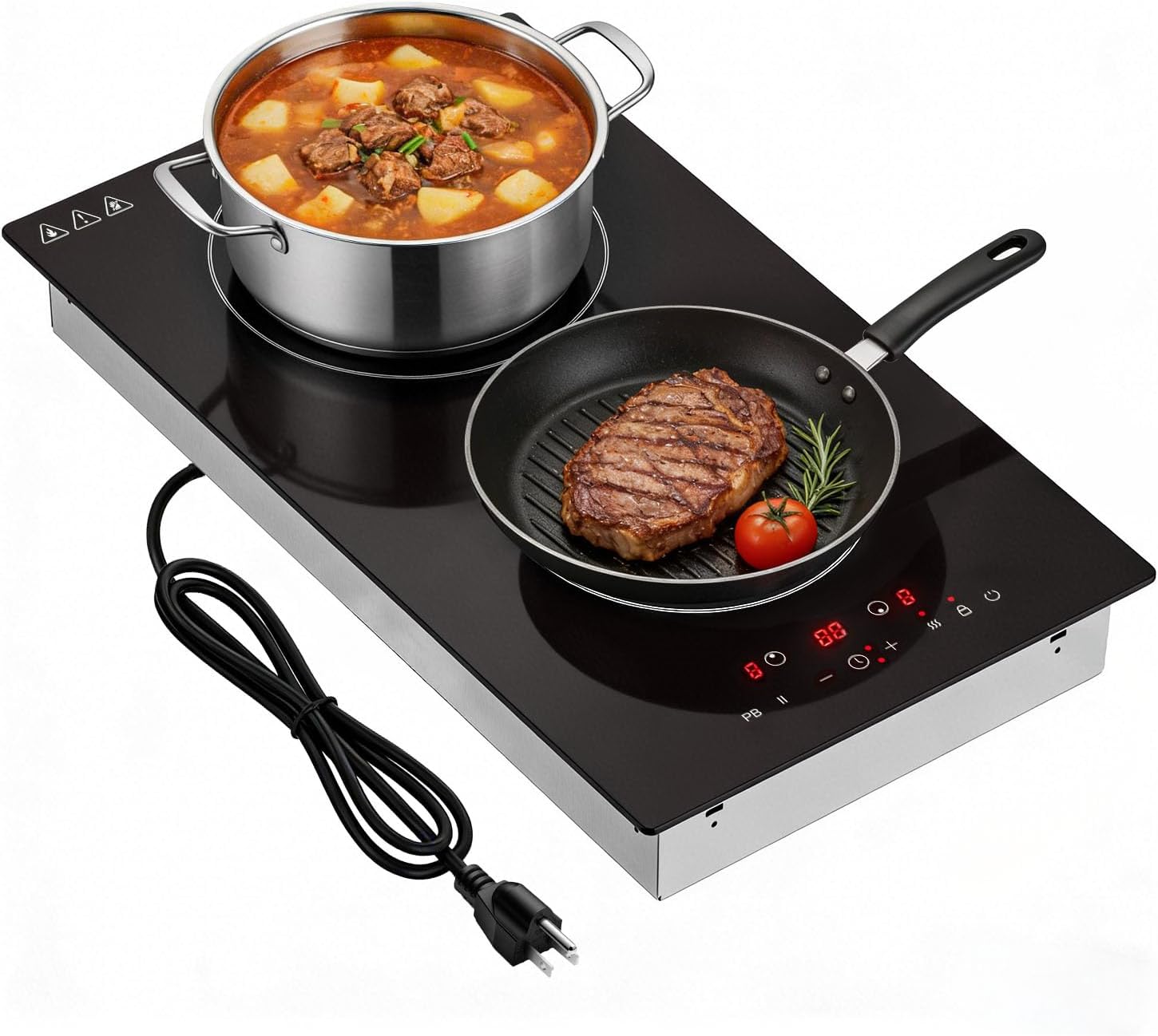 Ranein 12 Inch 2 Burner Induction Cooktop, 1800W, 120V