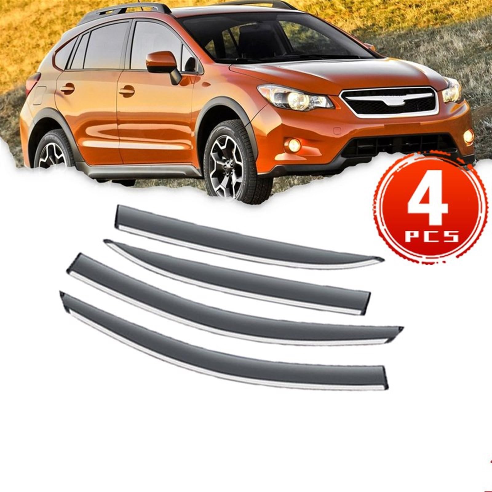 Auto Finestrini Laterali Visiere Pioggia Sopracciglio Shield Deflettori Trim per Subaru XV per Crosstrek V GP 2013 2014-2017