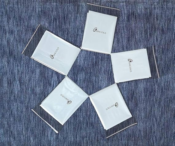 20Pcs Dry Cleaner Bags Plastic Clear Can be Hung Transparent Clothing Dust Cover