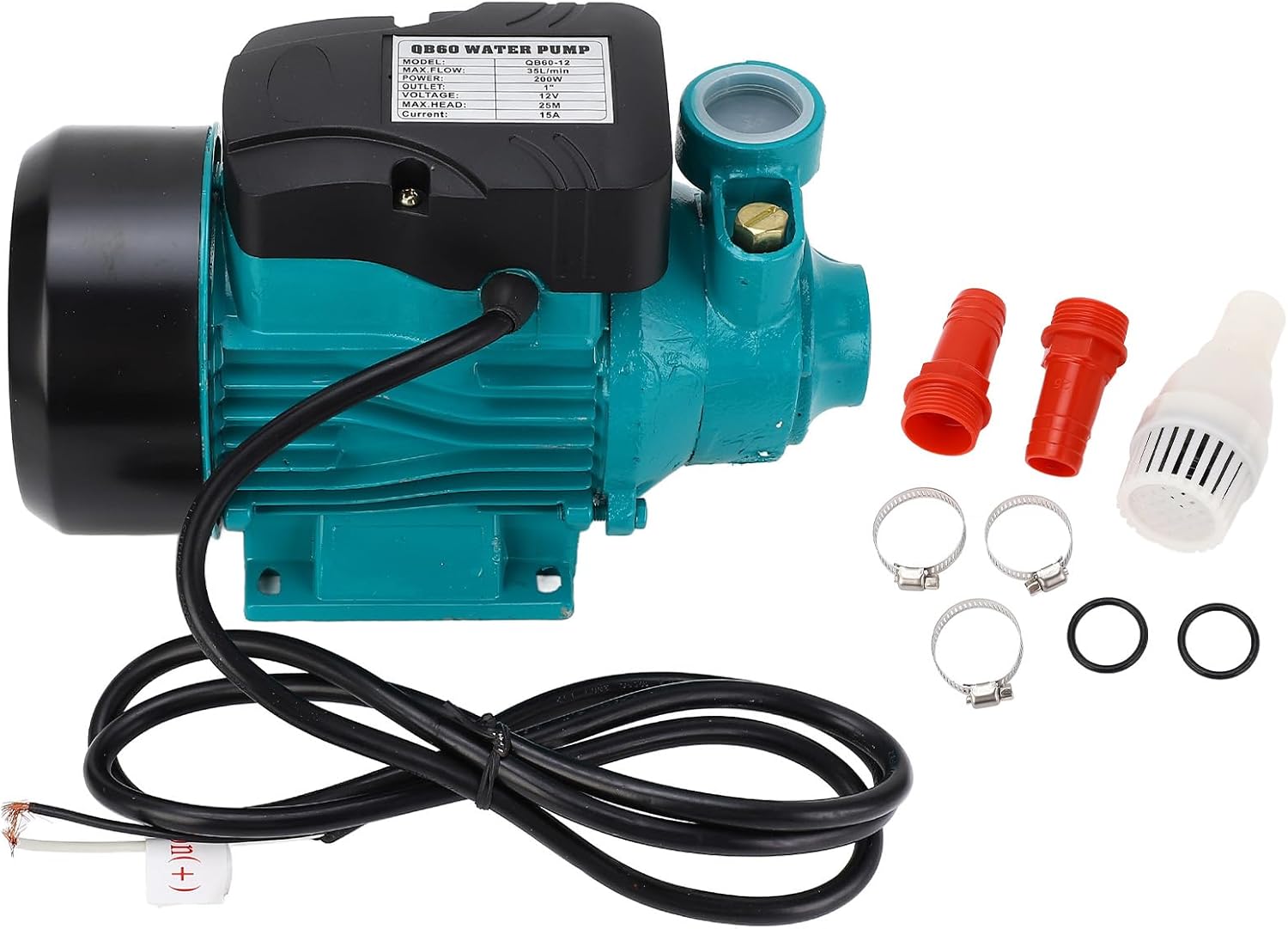 12v Solar Priming Transfer 35L per min 25m Lift Quiet Portable Self Priming Solar Water Supply Pump for Shallow Well Jet Household Irrigation Transfer (DC12V)