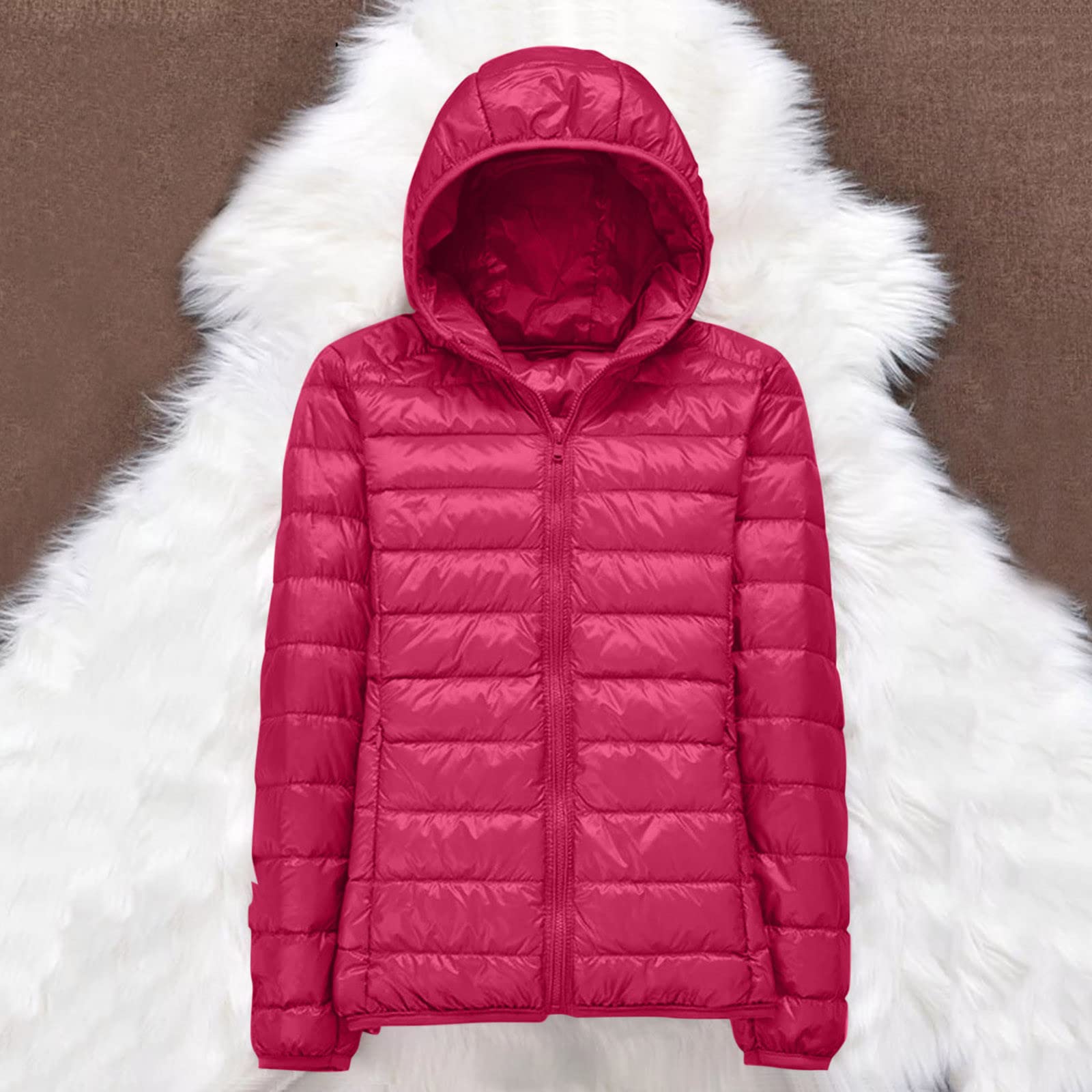 Chaqueta acolchada para mujer, abrigo de plumón largo, chaqueta acolchada para mujer Cálido Abrigo, chaqueta acolchada ligera, chaqueta funcional para mujer, Chaqueta de Pluma Ultra Ligero