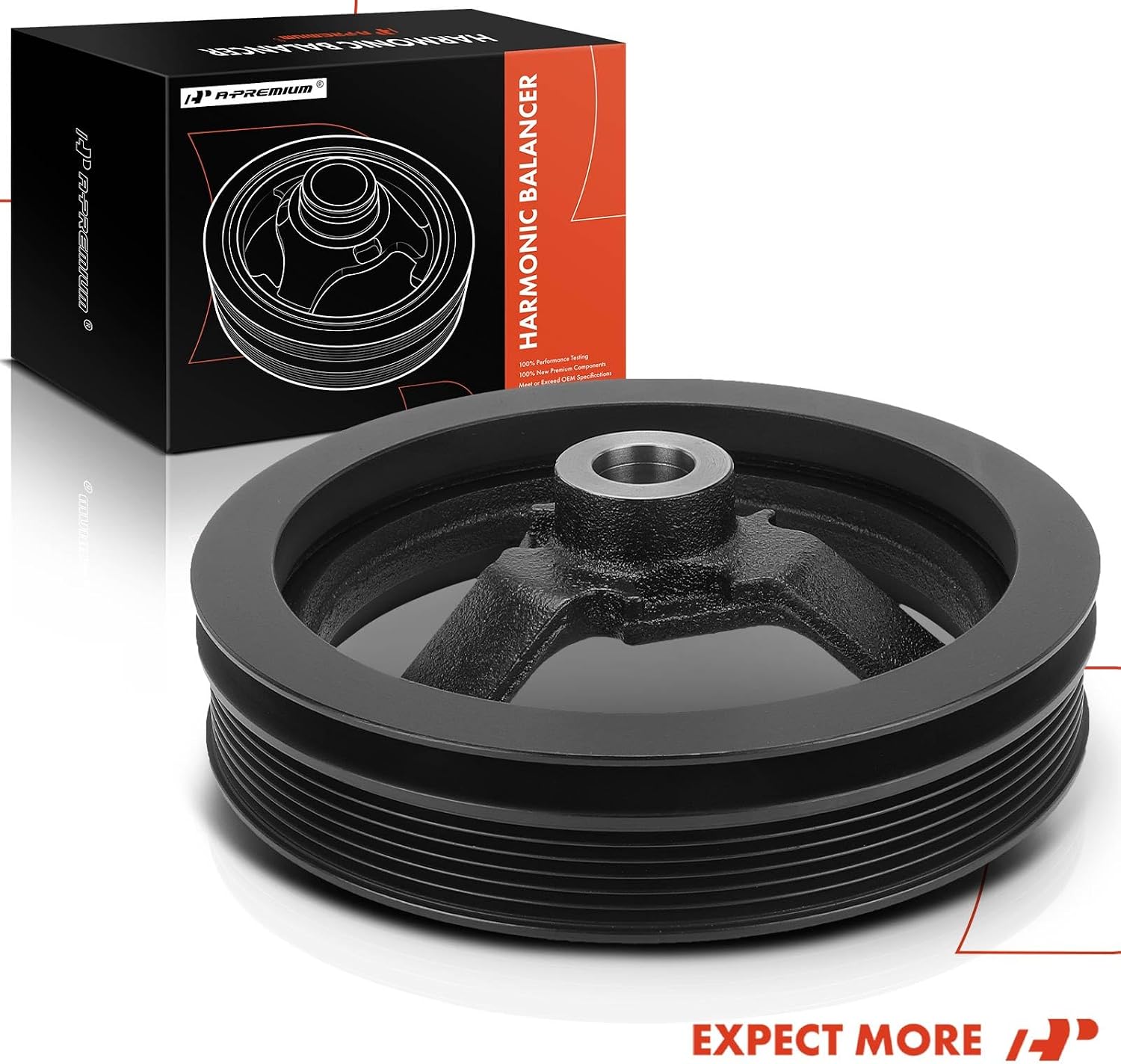 A-Premium Engine Harmonic Balancer Crankshaft Pulley Compatible with Chrysler Concorde 1993-1996 & Dodge Intrepid 1993-1997 & Eagle Vision 1993-1997, 3.3L