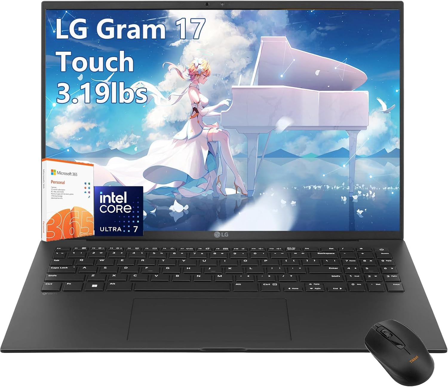 LG-gram 17 inch-Touchscreen Laptop - Intel Ultra 7 Beat Ryzen 7 7735U - 32GB RAM -2TB PCIe SSD -Windows 11 Pro - Backlit Keyboard - Ultra Thin Lightweight - Copilot PC -Business Work