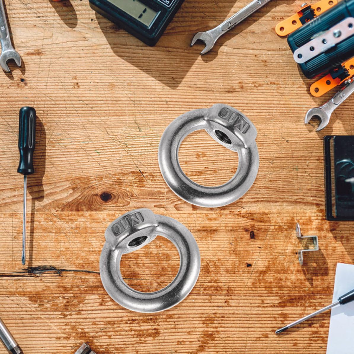 Lifting Eye Nut Threaded Ring Nuts Stainless Steel M10 6pcs with Excellent Load Capacity and Easy Installation for Industrial and Shipbuilding Use
