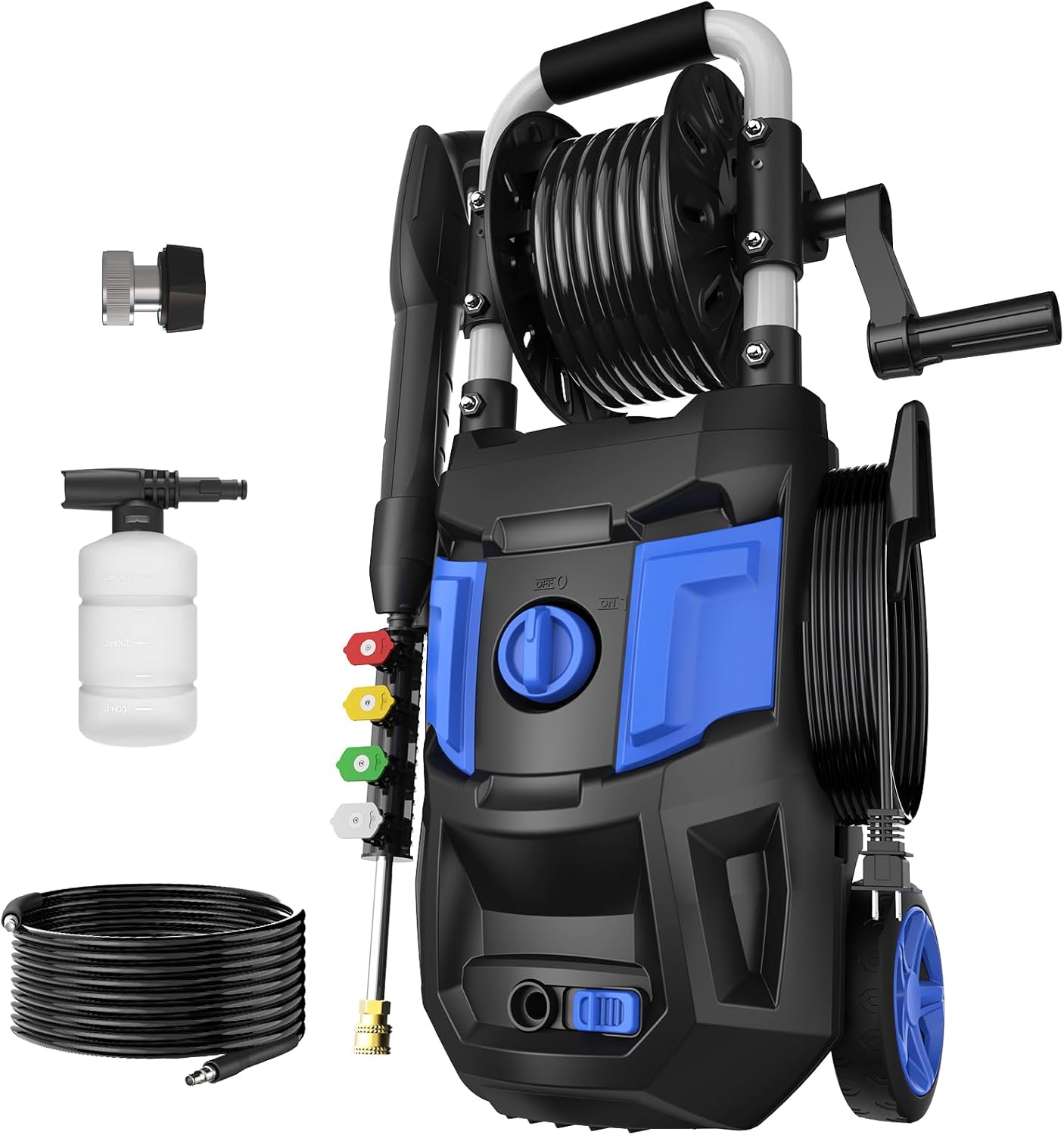 Electric Pressure Washer 1200 PSI - 1 GPM Power Washer with 4 Nozzles