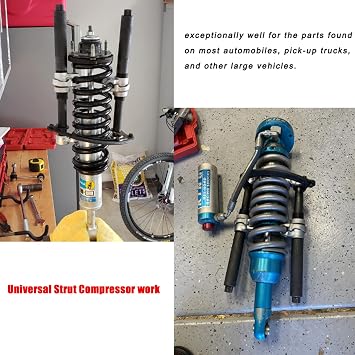 Coil Spring Compressor Tool, Professional Heavy-Duty Coil Spring Compressor, 1200kg Capacity spring compressor tool, 280mm Extended Jaws | 19mm Hex Compatible