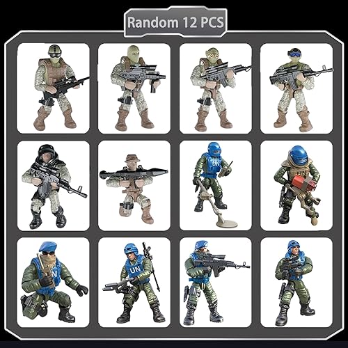 Miniatura 2 de YEIBOBO ! Minifiguras Bolsas ciegas, Figuras de Acción Militar con Armas y Accesorios Paquete Misterioso Delta Special Forces
