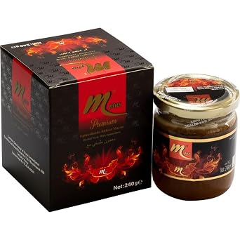 M Plus Turkish Herbal Paste Natural herbal Traditional Blend with Ginseng, Tribulus & Honey M+ Natural Plant-Based Formula 240g Jar