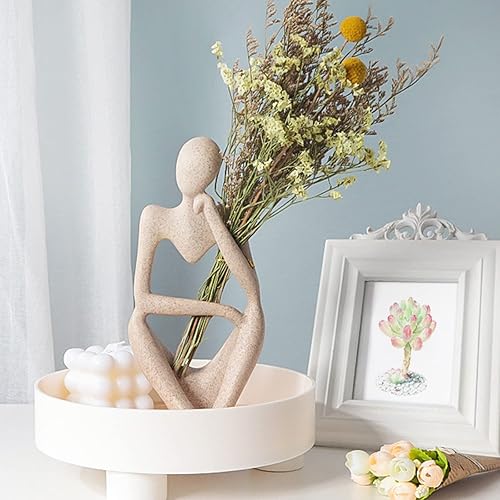 Dnoifne The Thinker Sculpture, Aquarium Ornaments, Abstract Sculpture Statue, Gift