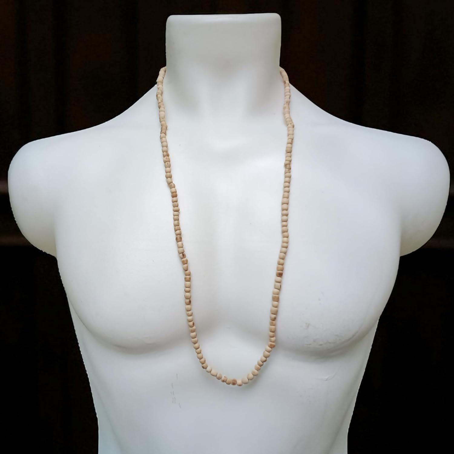 Tulsi Prayer Mala Beads 108 | Sacred Hindu Meditation & Japa Necklace | Natural Tulsi Wood Spiritual Rosary for Chanting, Yoga, Prayer, Healing & Positive Energy | Handmade Tulsi Jap Mala for Devotion - Image 7