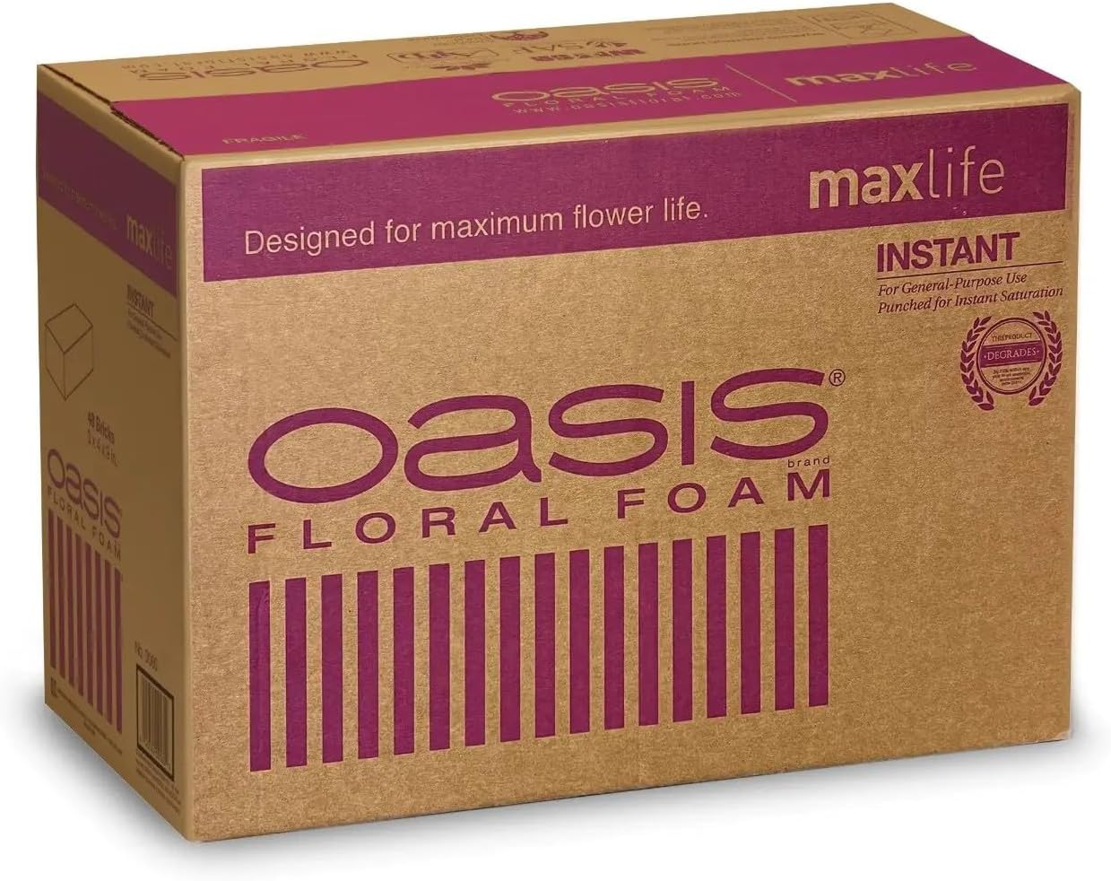 OASIS Instant Floral Foam Maxlife, 48 bricks per case