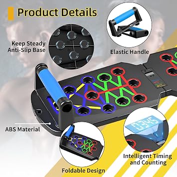 Push Up Board, 26-in-1 Multi-function Press Up Board Exercise Equipment for Home Use, System Fitness Floor Chest Muscle Exercise Professional Equipment Burn Fat for Men Women Gifts