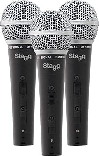 Stagg SDM50-3 Set of 3 Professional Dynamic Microphones