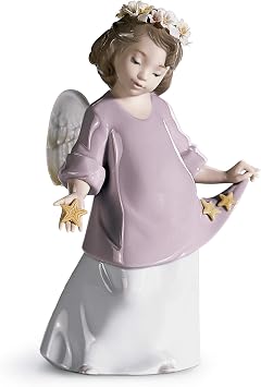 LLADRO Heavenly Stars Angel Figurine. Porcelain Angel Figure.