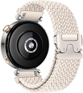 18mm Braided Nylon Bands for Garmin Venu 3S/Venu 2S/Vivoactive 4S/Vivomove 3S/Forerunner 265S/255S/255S Music Band Women, 18mm Quick Release Magnetic/Parachute Buckle Woven Fabric Sport Watch Strap