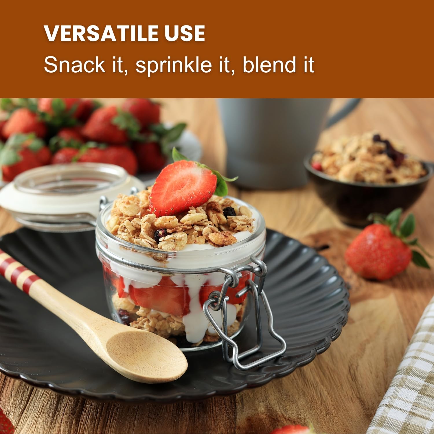 Erin Baker’s Homestyle Double Chocolate Granola with Ancient Grains - Made from Natural Ingredients, Crunchy, Versatile Snack or Cereal - Vegan Friendly, Non-GMO, Resealable 160oz Bag, 1-Pack