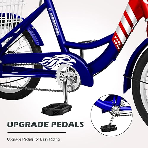 Vista 46 de H&ZT Triciclo para adultos, bicicleta de 3 ruedas, triciclo crucero, con engranaje de 7 velocidades, mango de freno de estacionamiento, escalón