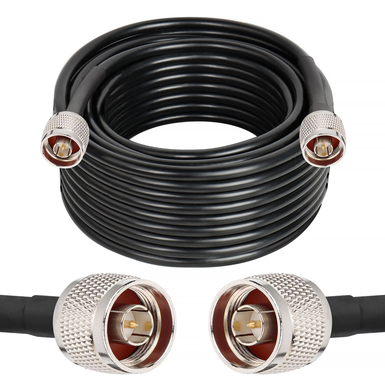 HLF/LMR400 Coaxial Cable | N Male to N Male Connector | Low Loss 50 Ohm RF Cable for Antenna Extension, RF Communication & Test Equipment (1-METER) Review India 2025