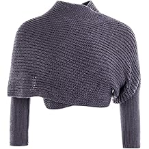 Women Autumn Winter Scarf Wrap Sweater Multi-Use Knitted wrap scarf with sleeves