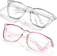 Vista 9 de LASMEX Elegantes gafas de seguridad para mujeres y niñas, gafas anti-vaho, gafas protectoras, gafas transparentes