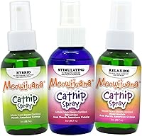 Meowijuana Catnip & Silvervine Spray Trio 3oz - High Potency Natural Sprays for Cats, Toys, Scratchers - Boost Play & Relaxation in Multi-Cat Homes