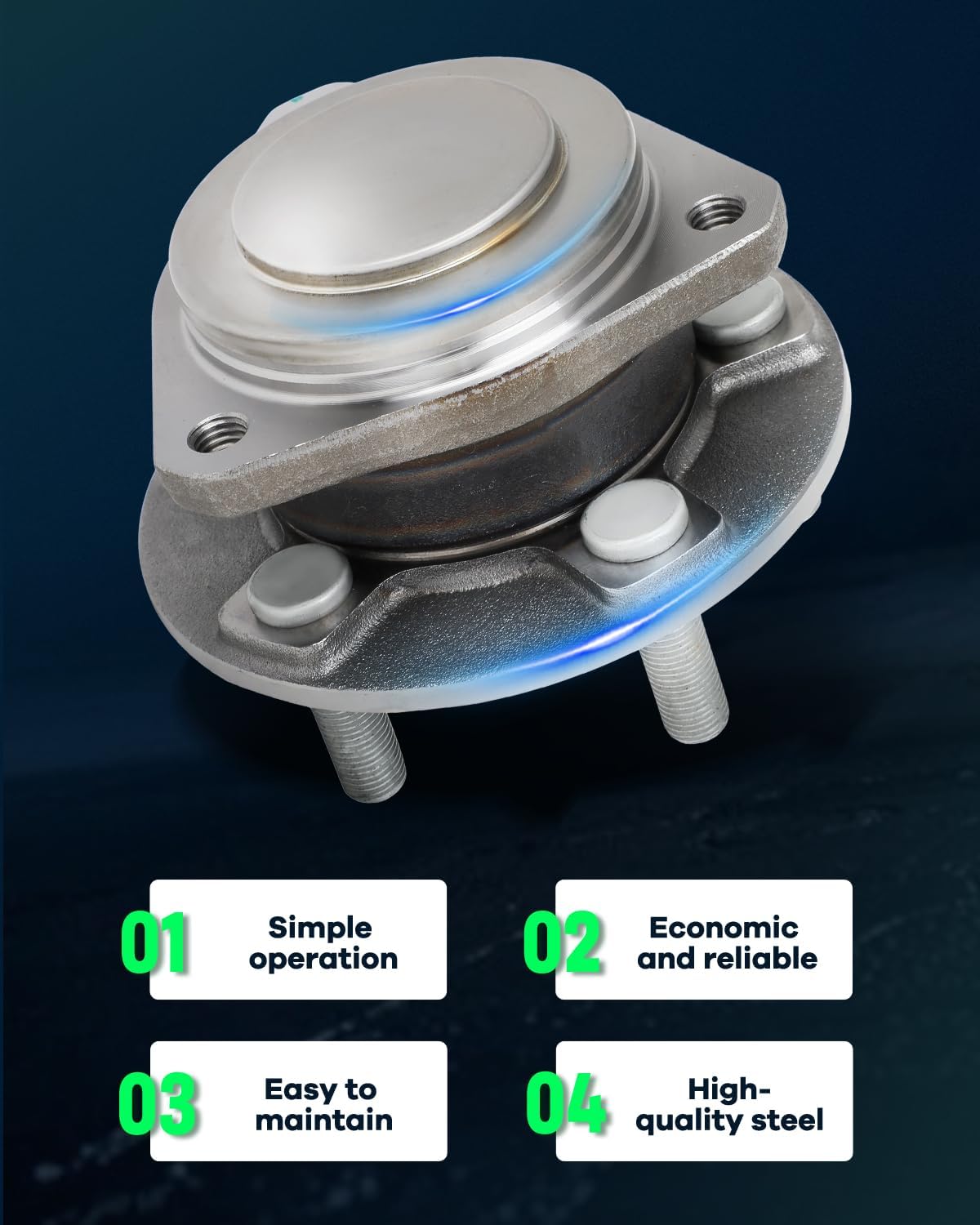 SCITOO Wheel Hub Wheel Bearing Assembly Rear 513325 fit for Chrysler 300 2012-2019 for Dodge CHALLENGER 2012-2019 for Dodge CHARGER 2012-2019 5 Lugs Wheel Hub Bearing Assemblies without ABS 2pcs