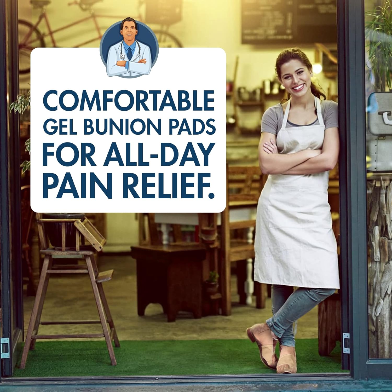 Dr. Frederick’s Original Bunion Sleeves - 2ct. - Thin Bunion Relief Socks - Bootie Orthopedic Bunion Cushion for Women, Men - Gel Pad Bunion Guard, Big Toe Separator - Small - W5-6.5 | M4.5-6 : Health & Household