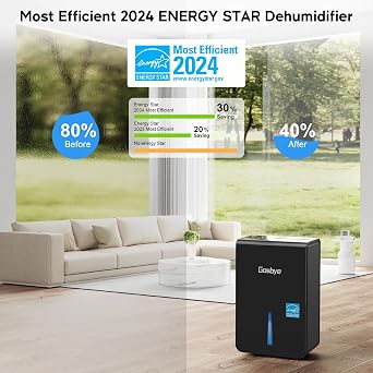 Gasbye Dual Hose Portable AC & Energy Star Dehumidifier, 14,000BTU Inverter Energy-Saving 13.6 CEER Portable Air Conditioner & 4500 Sq. Ft. Dehumidifier for Basement with Drain Hose for Large Room