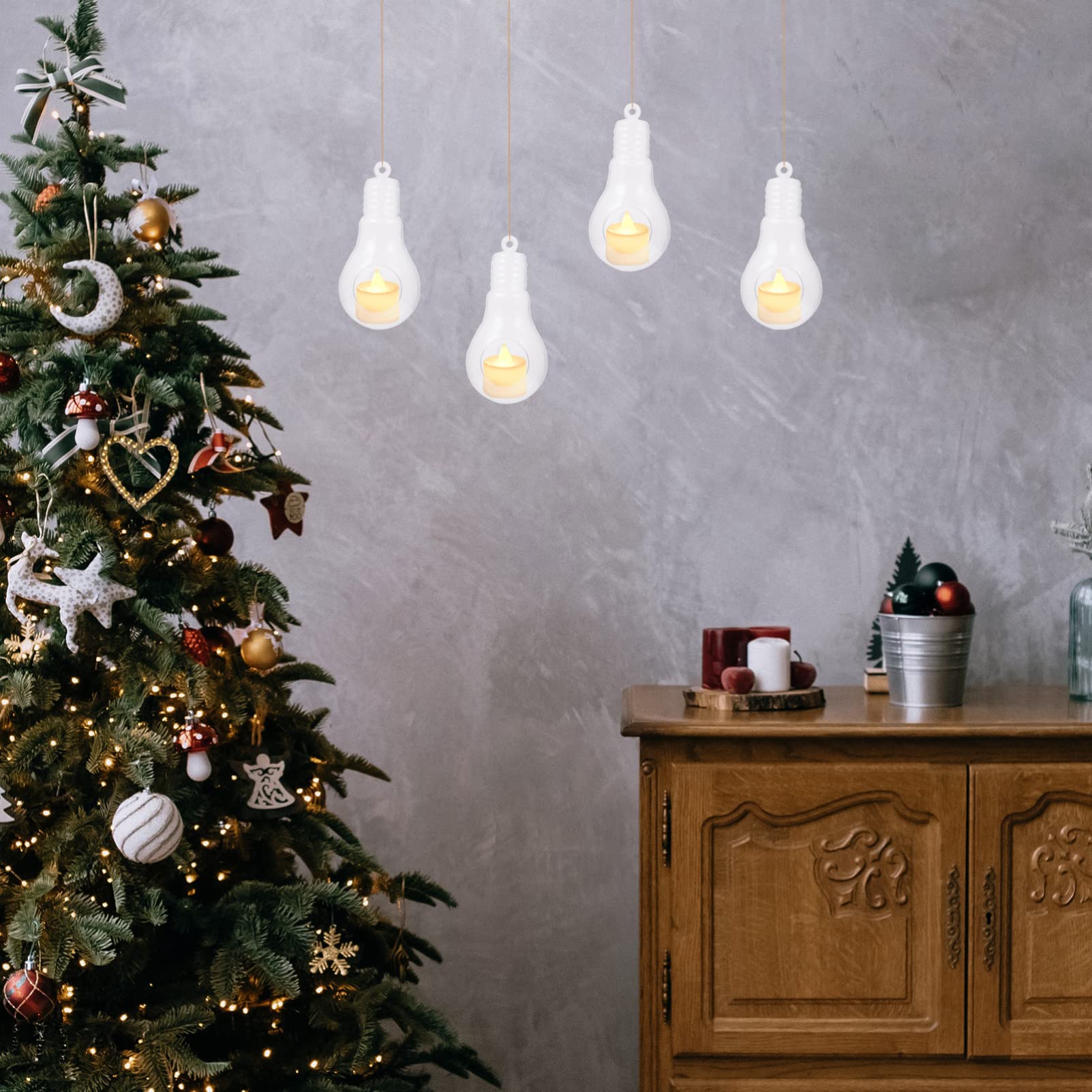 FOMIYES 12stücke Weihnachtskugel-anhänger Zum Aufhängen Christbaumschmuck Weihnachtsdeko Hängeanhänger Für Wohnzimmer Schlafzimmer Fenster Dekorationen Für Weihnachtsfeier