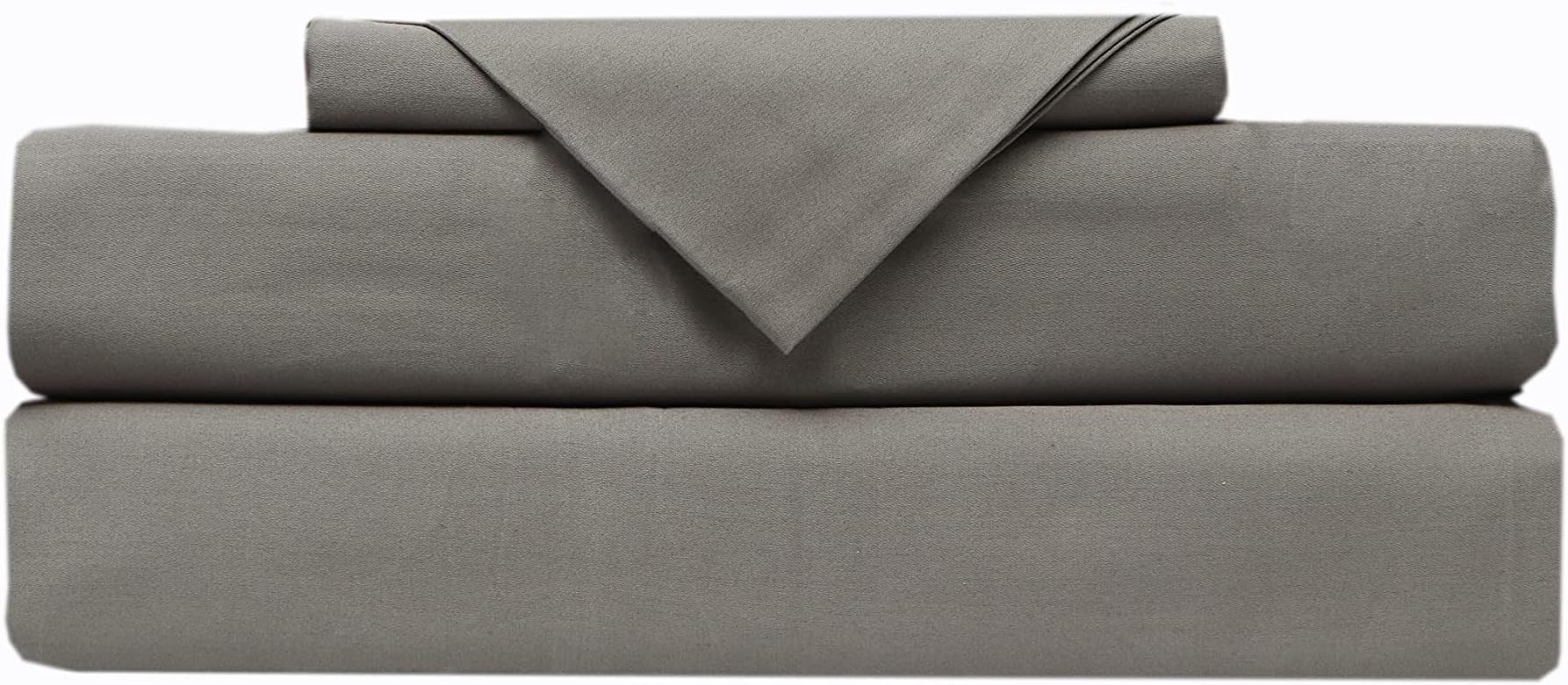 blueclans 100% Egyptian Cotton 4 PC True Luxury Sheet Set, 1000 Thread Count Fits Up to 21 Inches Deep Pocket, Pattern Solid, Size - Full, Color - Elephant Grey