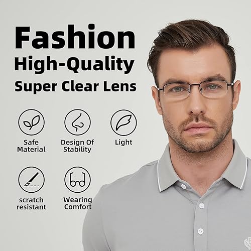 Miniatura 2 de Lentes de lectura para hombres y mujeres, muy ligeros, con bisagra de resorte, lentes transparentes, gases para computadora