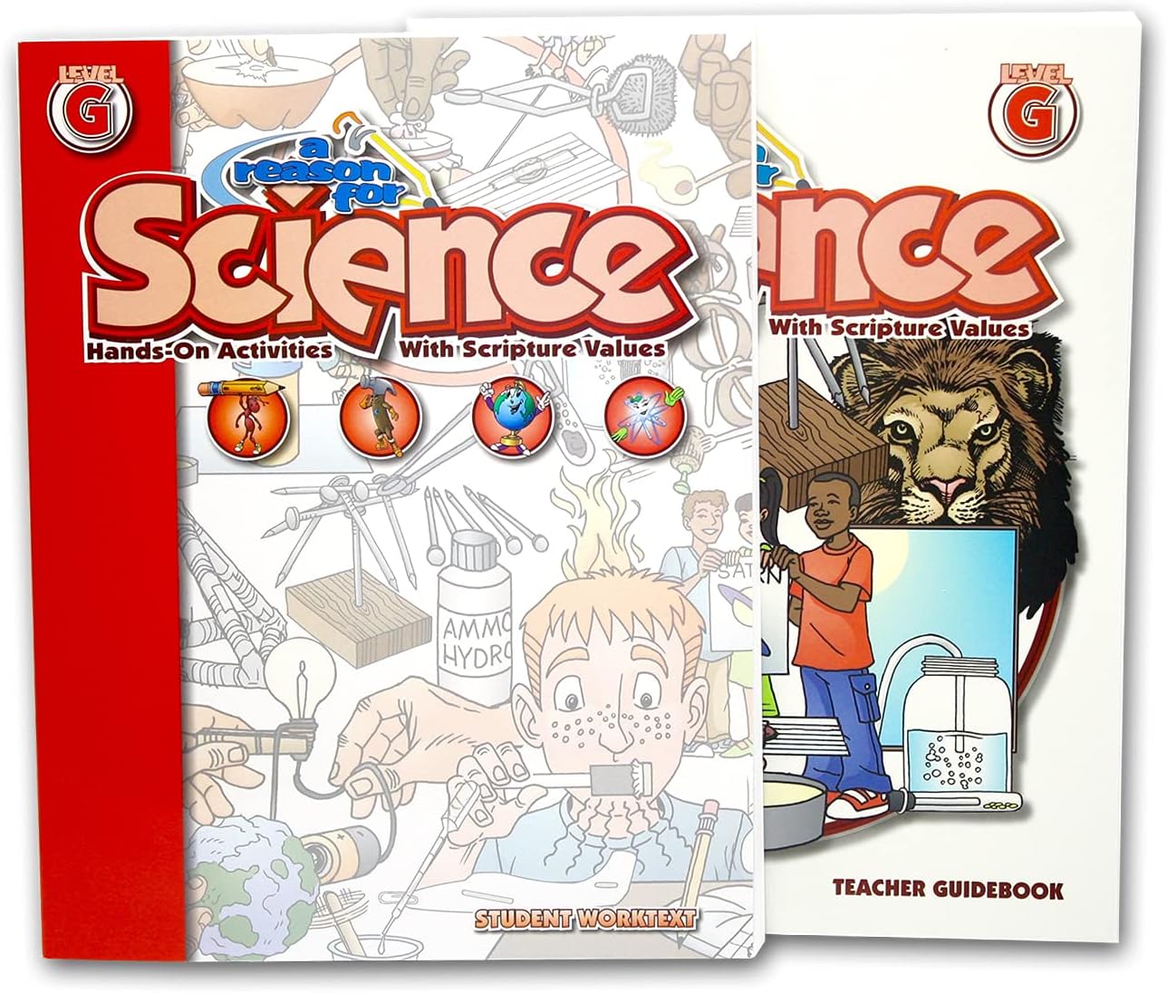A Reason For Science Student Workbook & Teacher Guidebook Set Level G, 7th Grade - Workbooks for Seventh Graders - Interactive Experiments & Activities - Daily and Weekly Lesson Plan Curriculum