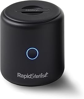 Nuby RapidSterilise+ Tragbarer UV-Baby-Sterilisator, hergestellt für RapidBottle und RapidCool – 30 Anwendungen pro Ladung | USB-Aufladung | automatische Abschaltung | tötet 99,9% der Bakterien in 1