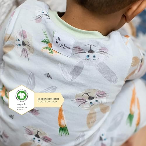 Miniatura 218 de Burt's Bees Baby Pijama para niña, 2 piezas, camiseta de manga larga y pantalones de algodón orgánico