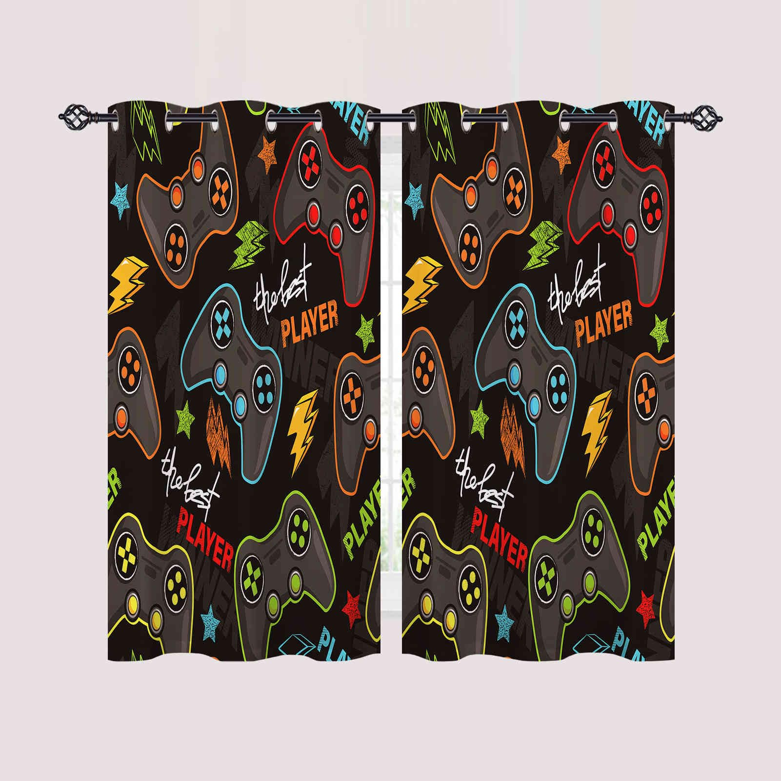 ANHOPE Set di 2 tende oscuranti con occhielli, per bambini, ragazzi, ragazze, termiche, per soggiorno, camera da letto, 160 x 132 cm (altezza x larghezza x altezza)