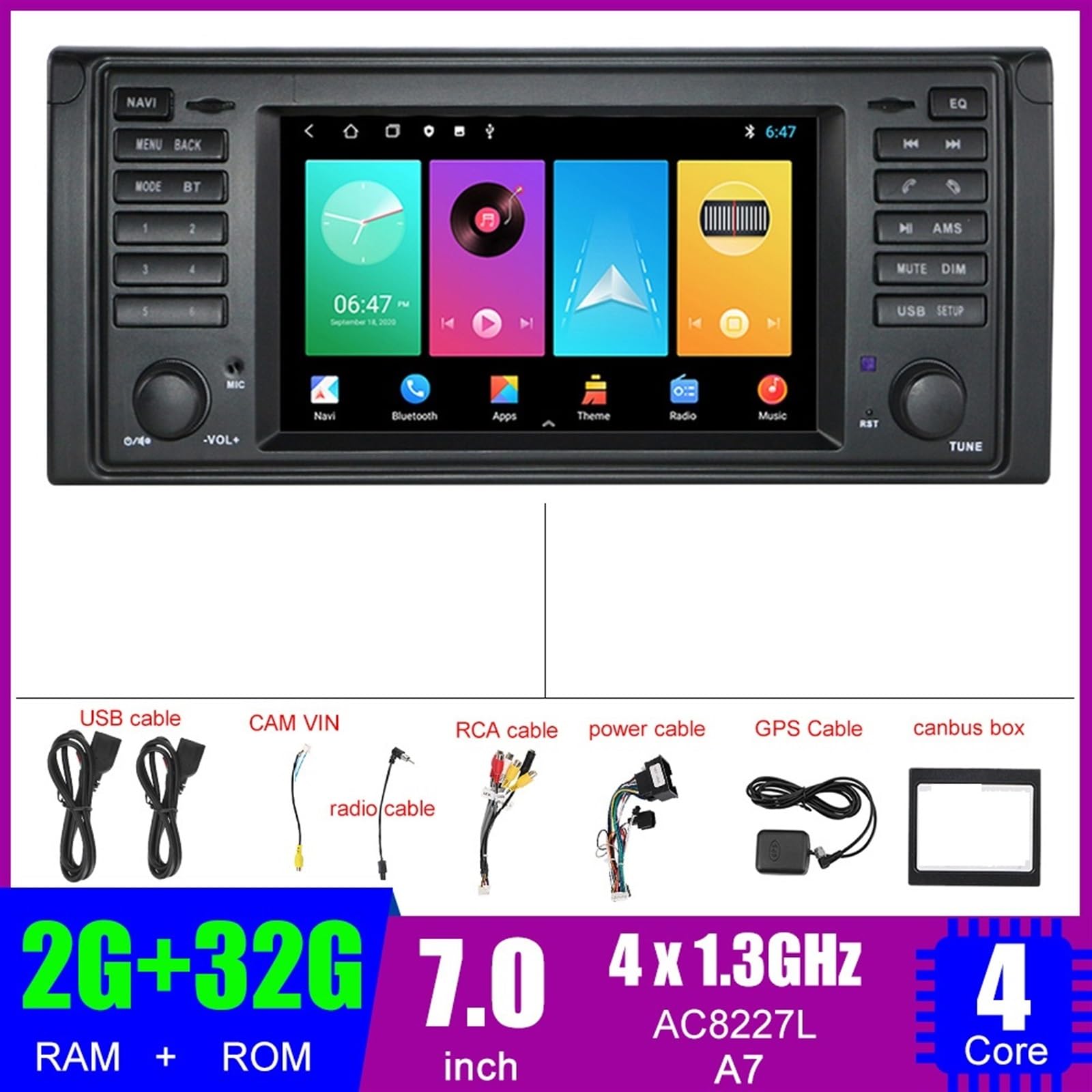 Nawigacja satelitarna Auto Audio Nawigacja GPS Nadawca FM(2G 32G)