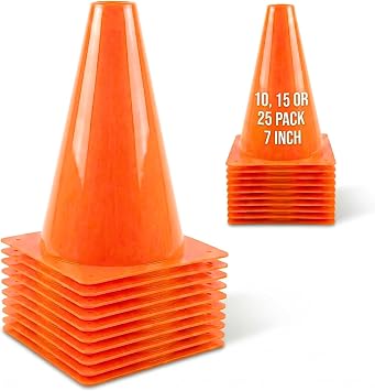 GSi 7" Marker Cones Sports Training & Field Practice Cones