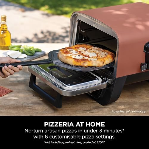Ninja Woodfire 8-in-1 Electric Outdoor Pizza Oven, Rotisserie & Smoker BBQ with Grate, Pro-Heat Plate, Pizza Stone, Wood Pellets and Shovel, 6 Settings, Dark Orange OO101EU - 6