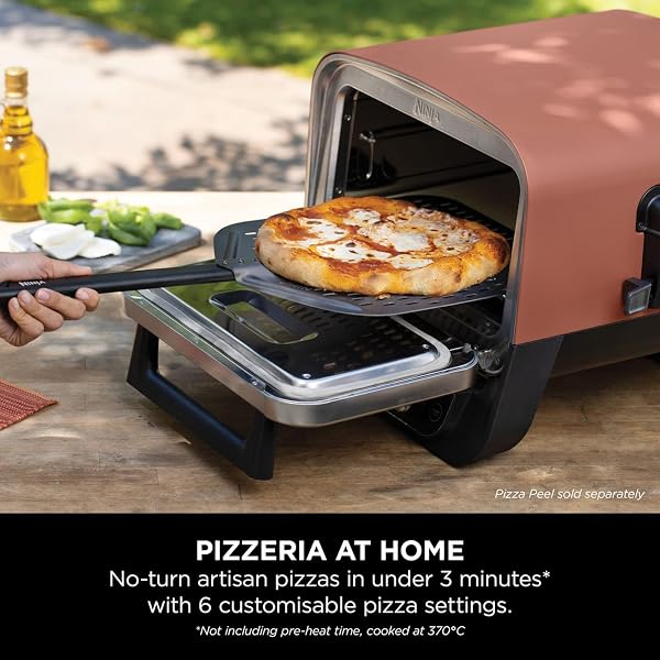 Ninja Woodfire Electric Outdoor Oven, 8-in-1 Pizza Oven, High-Heat Roaster & BBQ Smoker with Roast Rack, Pro-Heat Tray, Pizza Stone,Wood Pellets & Scoop, Electric,6 Pizza Settings,Burnt Orange OO101UK - 5