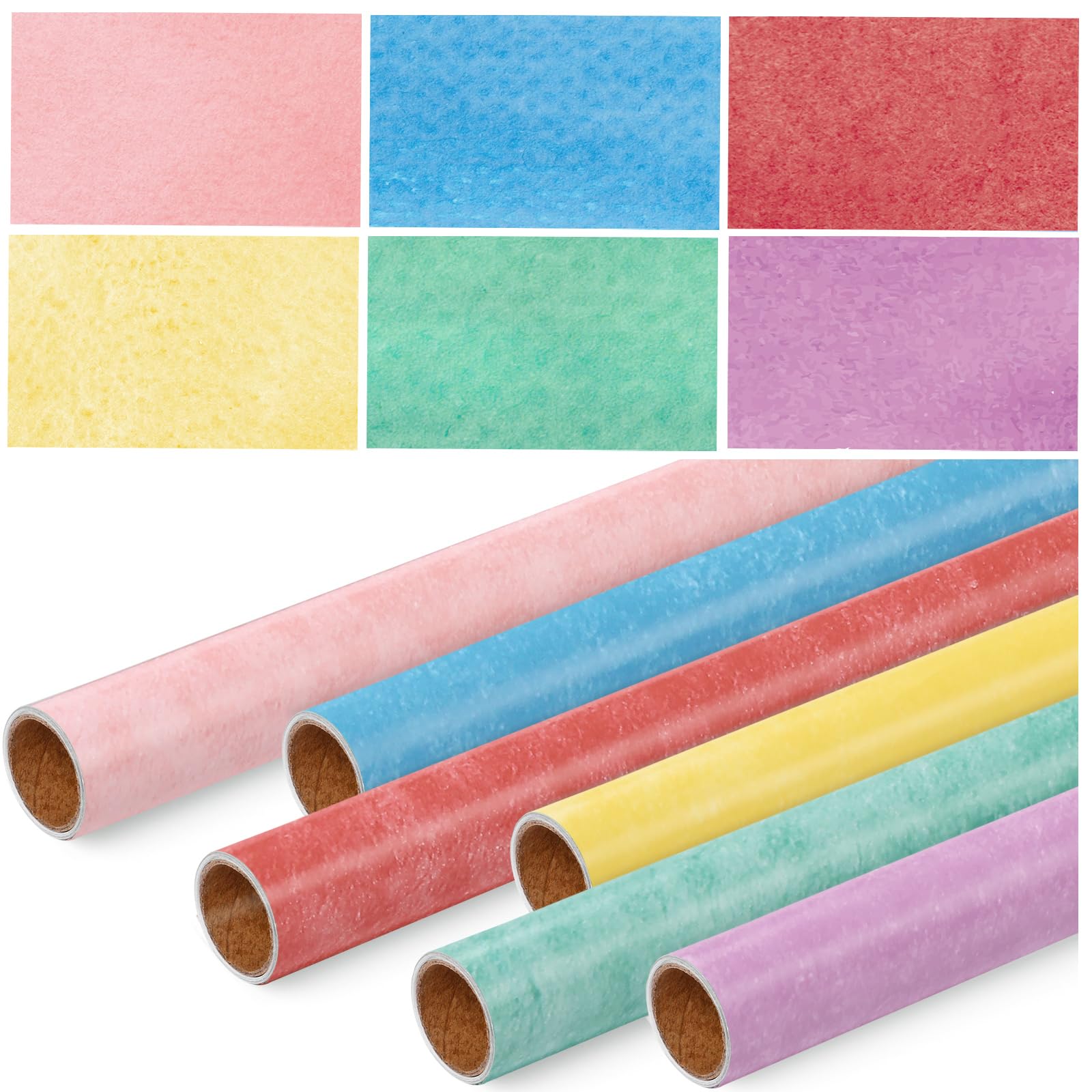 View 1 of ***FACTORY SEALED*** Skyygemm Bulletin Board Paper Rolls - 4 x 8 ft, Watercolor