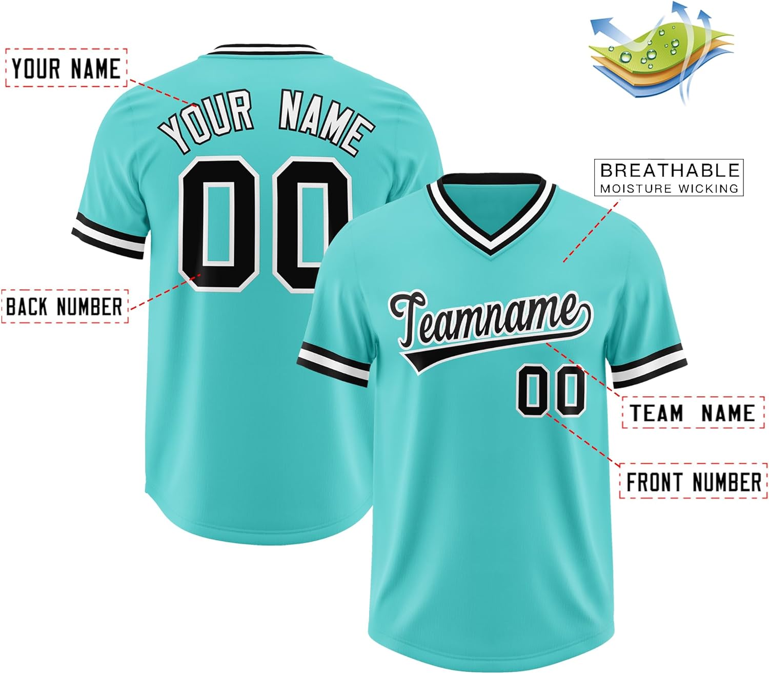 KXK Custom V-Neck Baseball Jersey Pullover Sports Shirt Personalized Stitched Name Number for Men Women Youth - Image 2