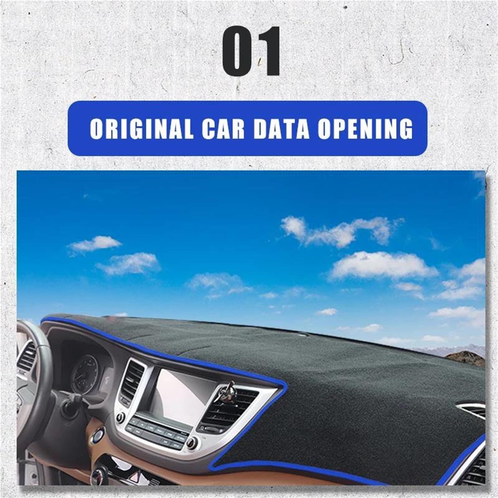 Tapis Protection Tableau Bord Voiture pour Ford pour Transit pour Tourneo pour Custom 2012~2017 Solaire Antidérapant(Noir,LHD)