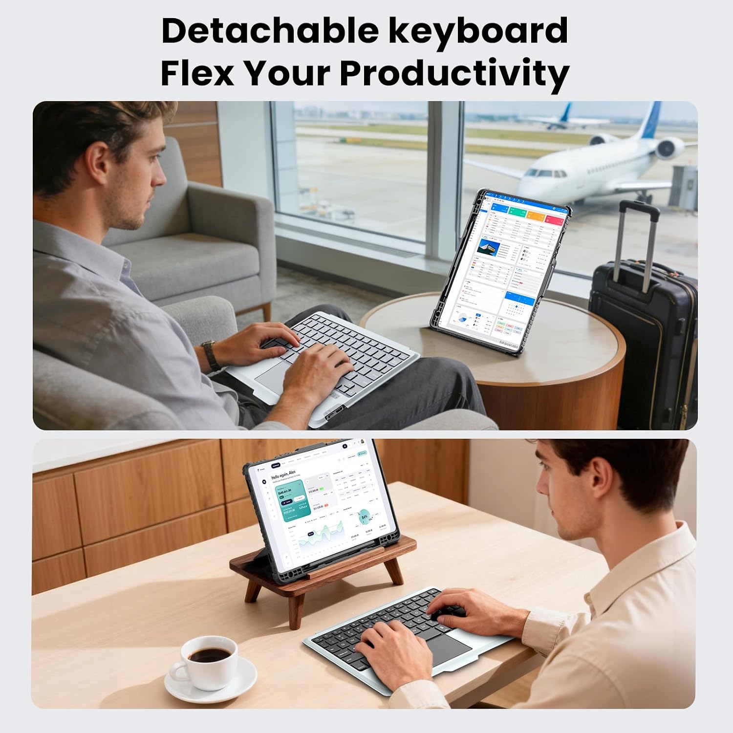 Nillkin for Samsung Galaxy Tab S10 FE+ Plus Detachable Keyboard Case with 7 Backlit, Kickstand, Trackpad, S Pen Holder, for Samsung Tablet S10 FE Plus Keyboard, Portrait/Landscape Modes 13.1 inch