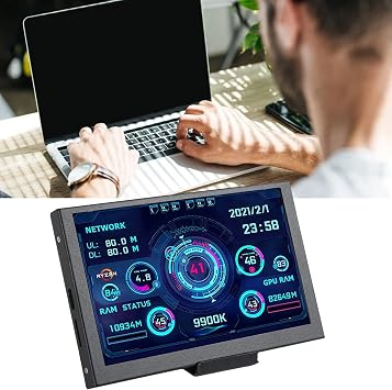 Bewinner 5 Zoll IPS USB Bildschirm PC CPU HDD Datenmonitor PC Sensor Panel Display PC Temperaturanzeige für PC ARGB Computergehäuse Sekundärbildschirm