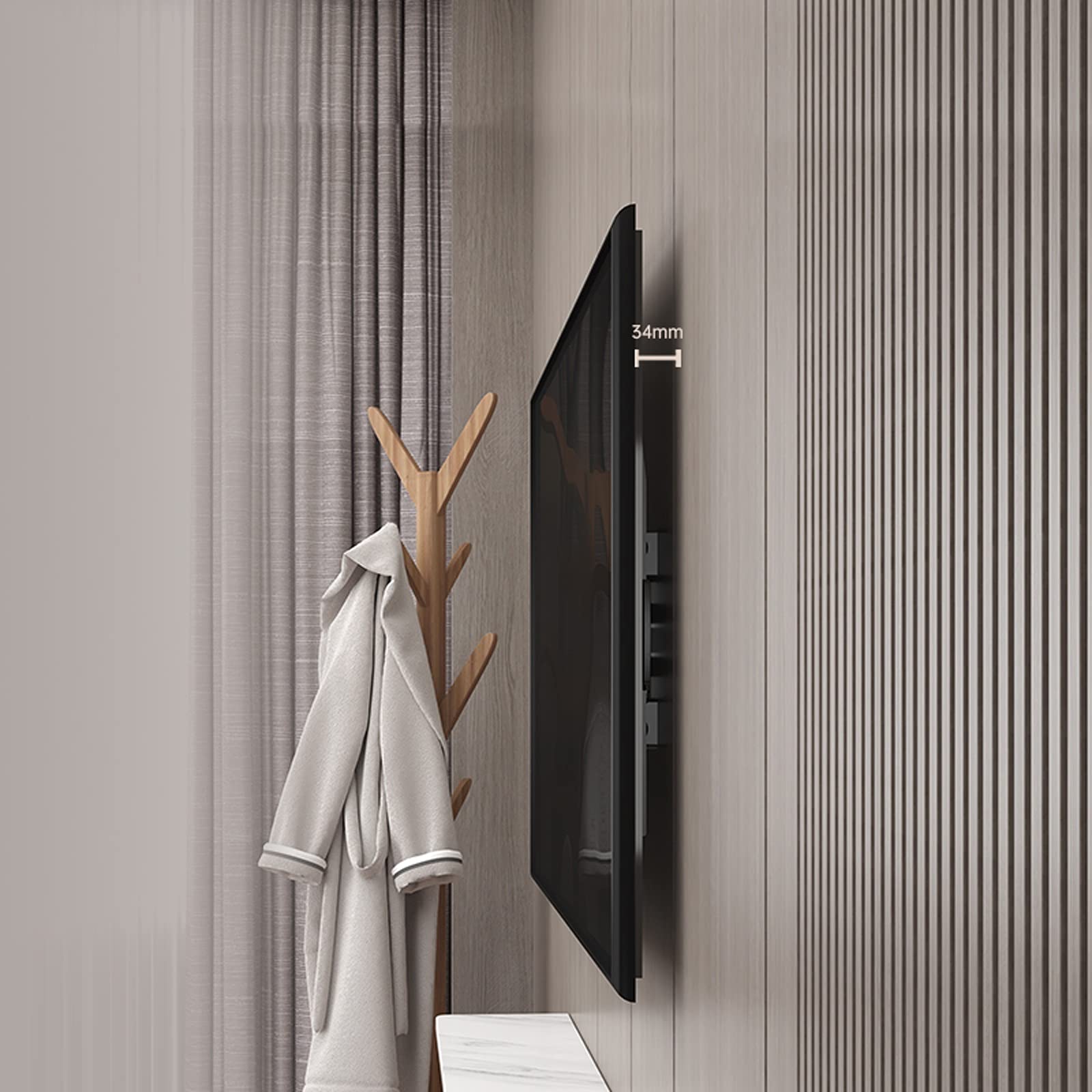 Soporte de TV de Piso, Totalmente dinámico, para Montaje en Pared, con extensión giratoria e inclinación, Soporte de TV Ultrafino Integrado para la mayoría de televisores de Pantal