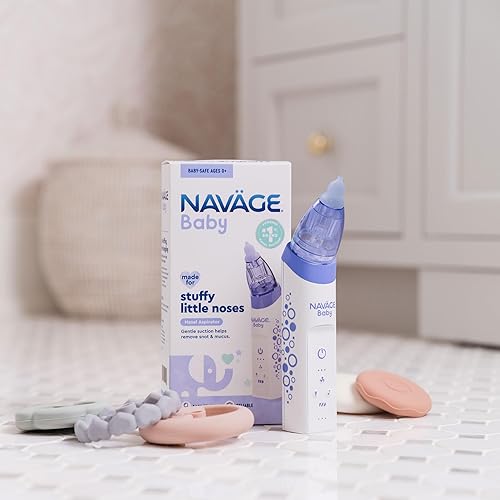 Miniatura 8 de Naväge Baby Bundle: Aspirador nasal para bebés + inhalador de microniebla, suave, aprobado por pediatras para la congestión del bebé y la nariz